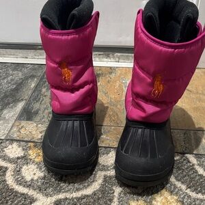 Polo by Ralph Lauren Pink and Black Kids Snow Boots